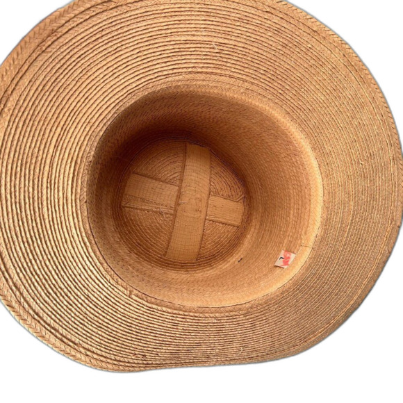 Vintage Palm Embroidered Banded Coastal Mexican Cowgirl Western Hat Summer Beach - Picture 7 of 8
